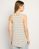 Natural/Nymph/Indin $|& SEAS Surfside Stripe Scoop Tank - SOF Back