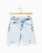Light Wash $|& Vervet High Rise Mid Length Short - Hanger Front
