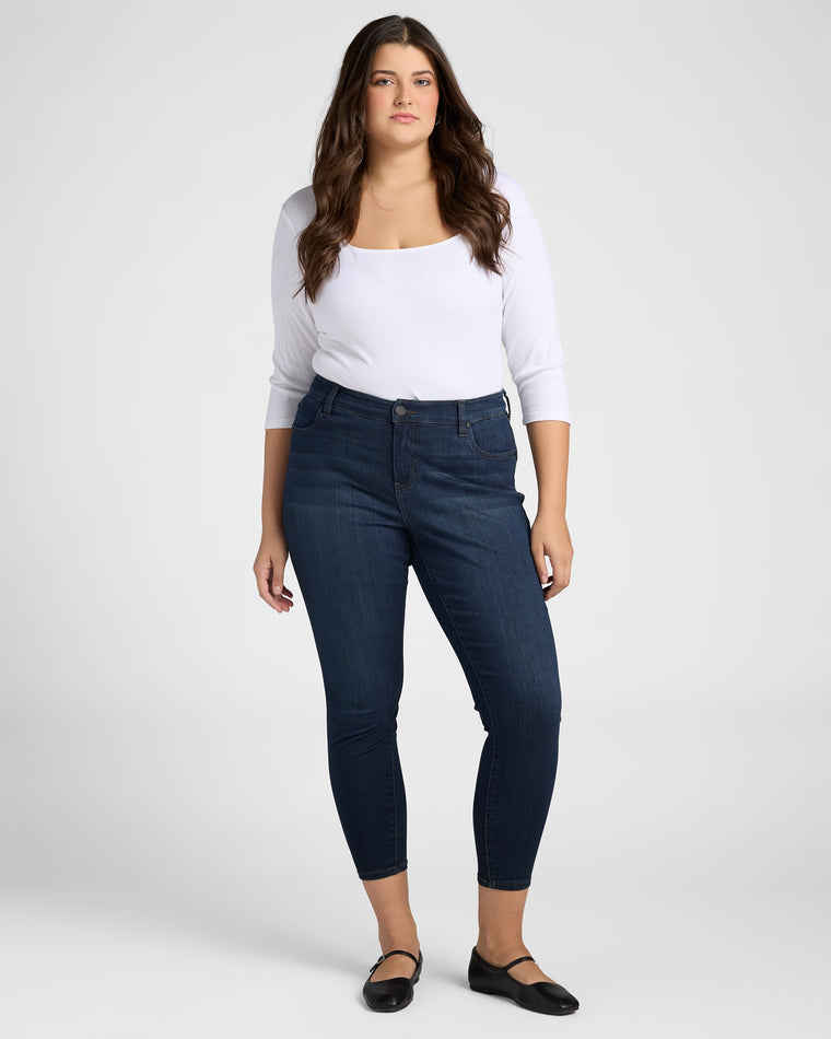 Dynasty Dark $|& Liverpool Abby Skinny Ankle Jeans - SOF Full Front