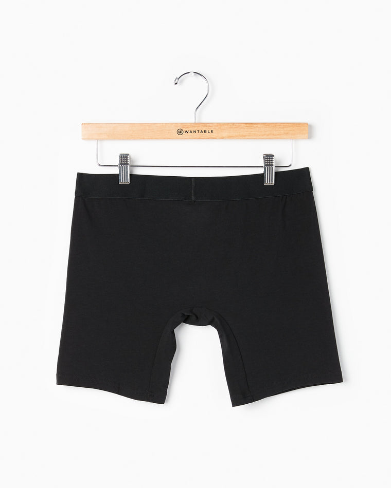 Black $|& Wood Underwear 6" Biker Brief With Fly - Hanger Back