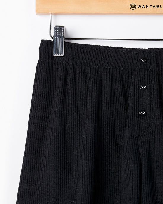 Black $|& PJ Salvage Textured Essentials Short - Hanger Detail