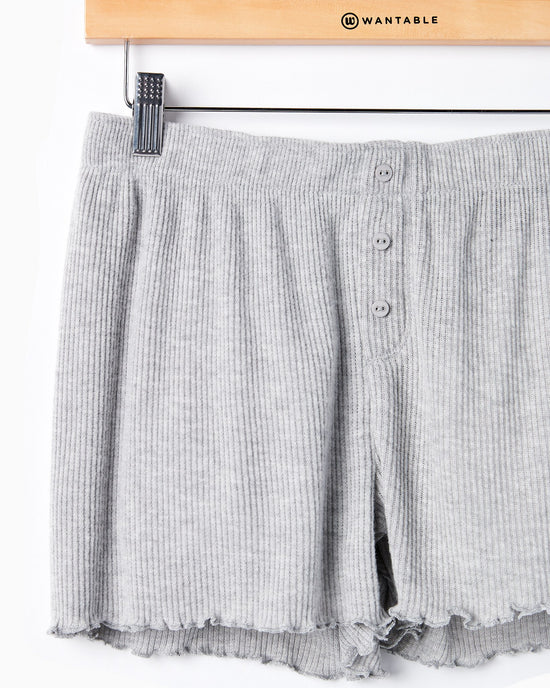 Heather Grey $|& PJ Salvage Textured Essentials Short - Hanger Detail