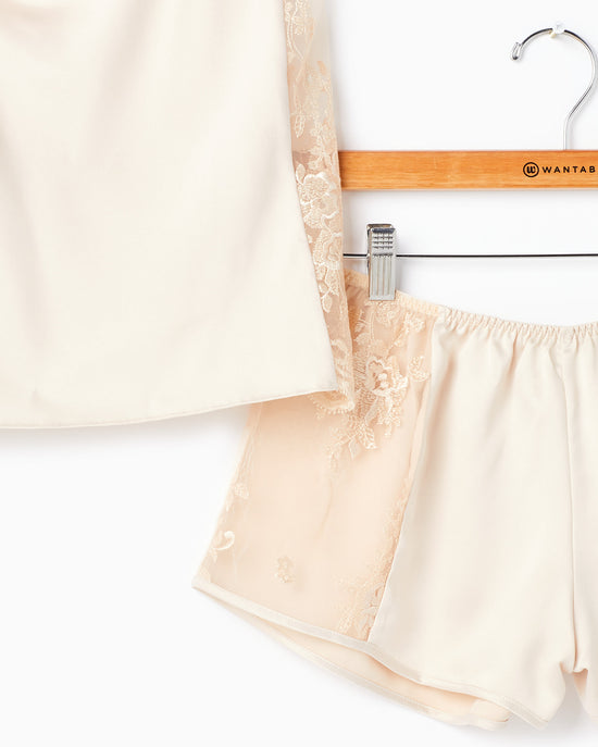Champagne $|& Rya Darling Cami-Tap Set - Hanger Detail