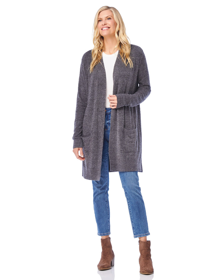 Heather Charcoal $|& Search For Sanity Cozy Cardigan - SOF Front