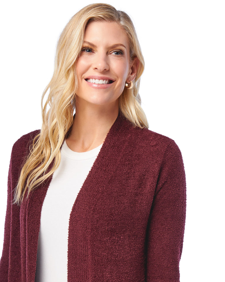Wine $|& Search For Sanity Cozy Cardigan - SOF Detail