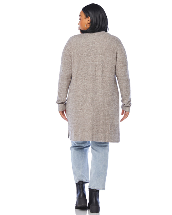 Heather Pewter $|& Search For Sanity Cozy Cardigan - SOF Back