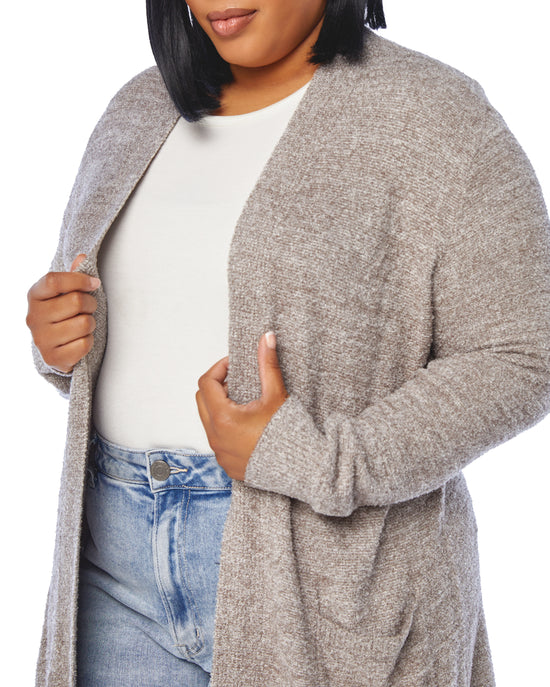 Heather Pewter $|& Search For Sanity Cozy Cardigan - SOF Detail