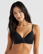 Black $|& Montelle Wire-Free T-Shirt Bra - SOF Front
