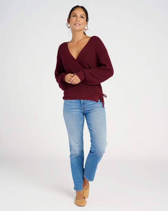 Wine $|& Gentle Fawn Camille Pullover Sweater - SOF Full Front