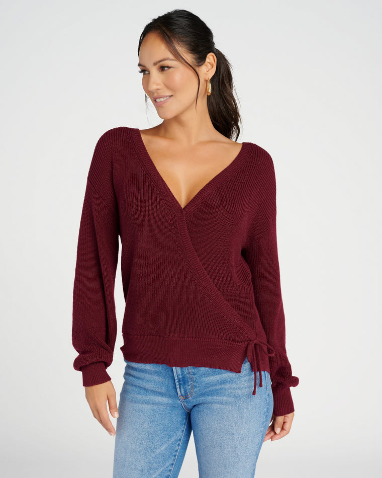 Wine $|& Gentle Fawn Camille Pullover Sweater - SOF Front