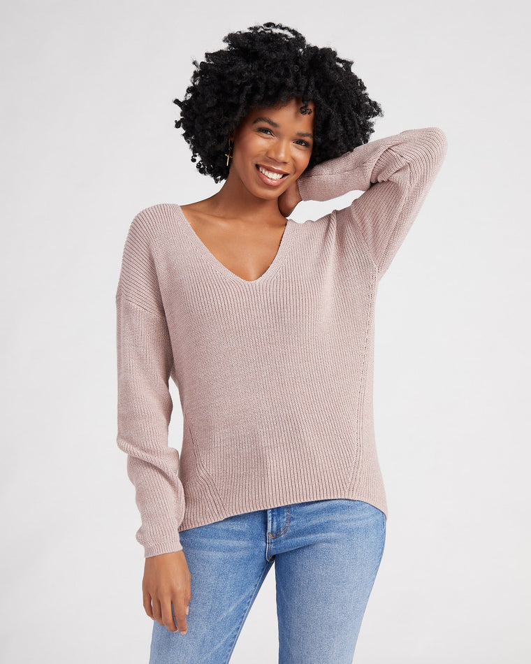H.Rosewood $|& Gentle Fawn Tucker Sweater - SOF Front