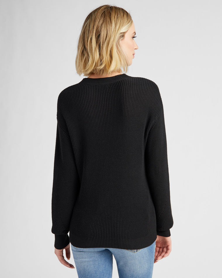 Black $|& Gentle Fawn Crofton Sweater - SOF Back