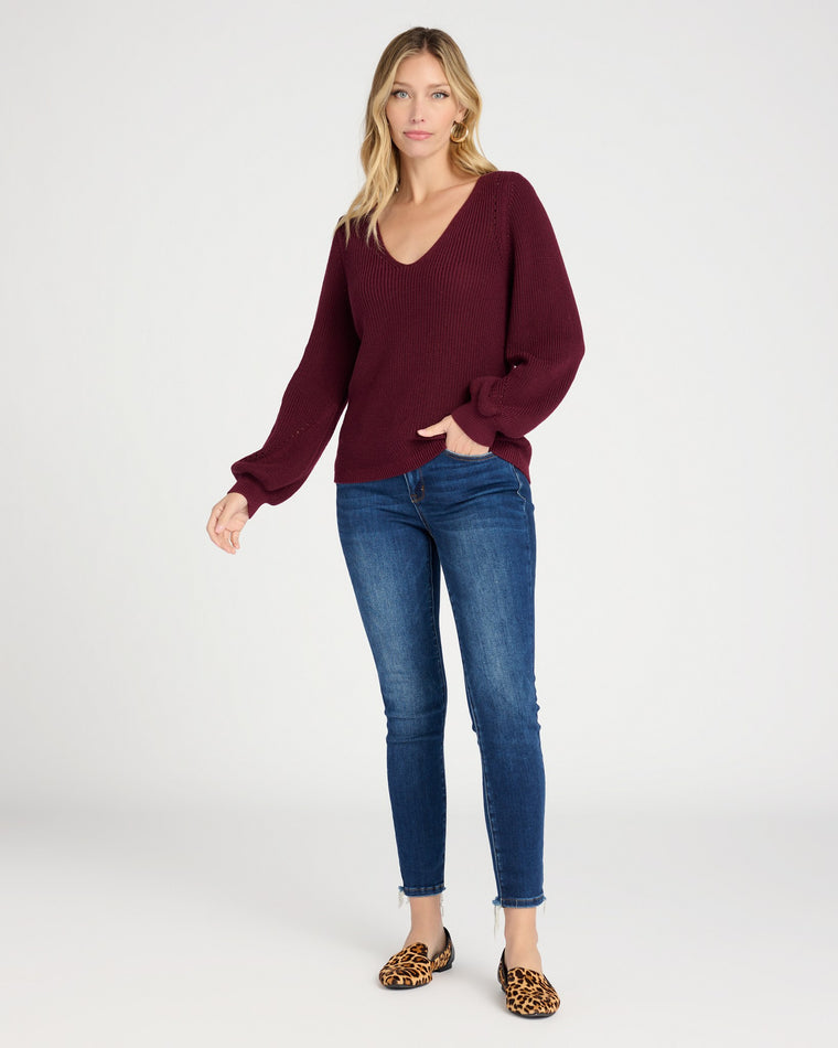 Wine $|& Gentle Fawn Hailey Sweater - SOF Full Front