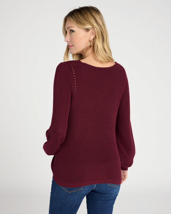 Wine $|& Gentle Fawn Hailey Sweater - SOF Back