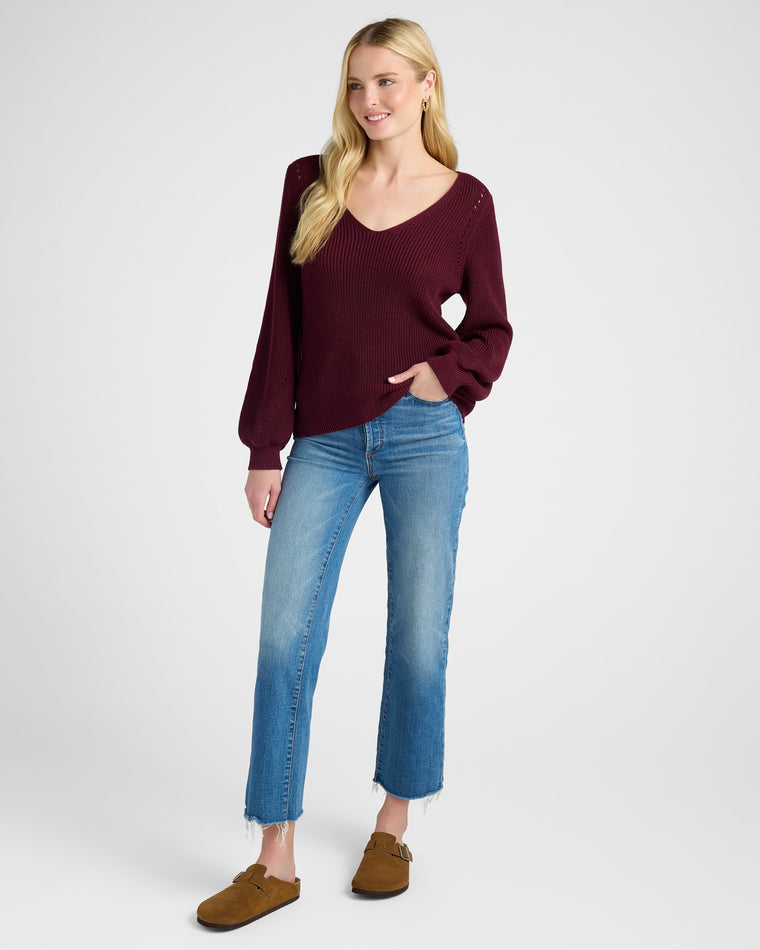 Wine $|& Gentle Fawn Hailey Sweater - SOF Full Front