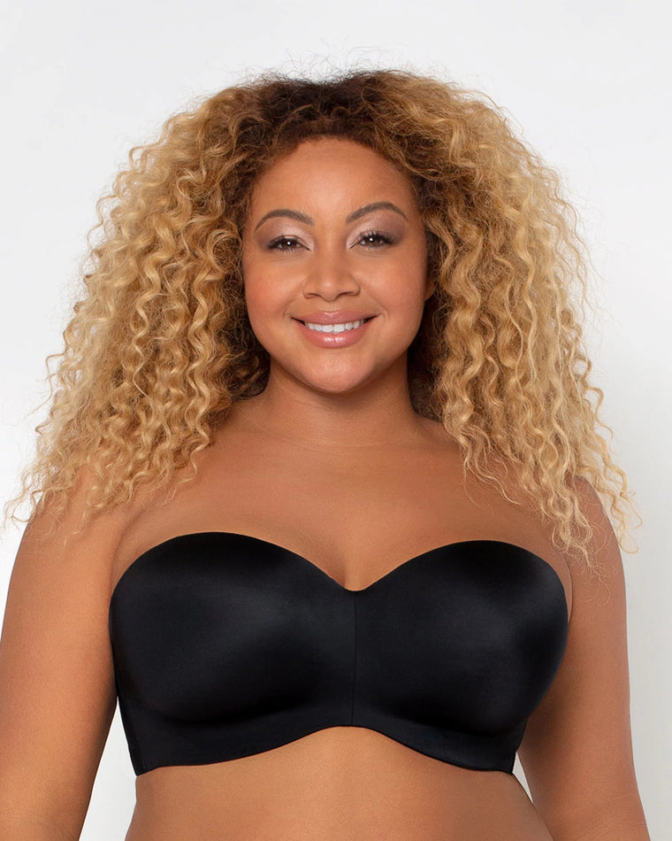 Black $|& Curvy Couture Smooth Strapless - VOF Front