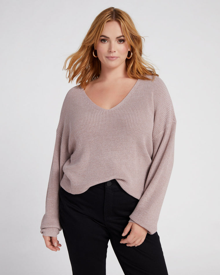 Heather Rosewood $|& Gentle Fawn Tucker Sweater - SOF Front