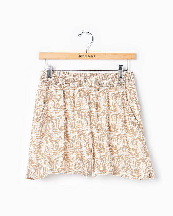 Taupe $|& Cotton Bleu Flowy Floral Shorts - Hanger Front