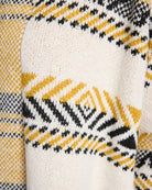 Oatmeal $|& Staccato Geo Stripe Heavy Sweater Cardigan - SOF Detail