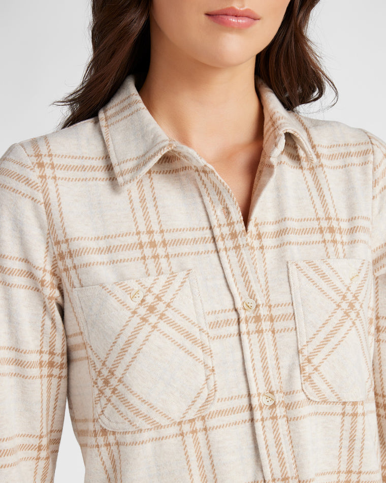 Oatmeal $|& Thread & Supply Lewis Plaid Shirt - SOF Detail