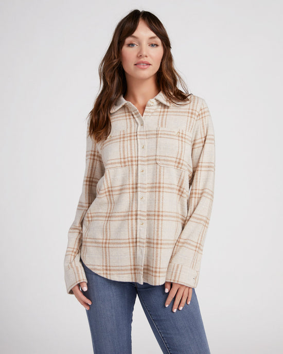 Oatmeal $|& Thread & Supply Lewis Plaid Shirt - SOF Front