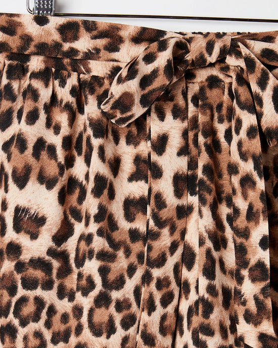 Brown $|& Oddi Leopard Short - Hanger Detail