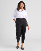 Black $|& Liverpool Kayla Pull-On Trouser - SOF Full Front