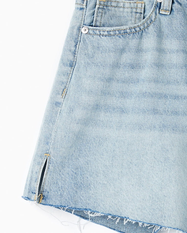 Light Blue $|& Ceros Jeans Rigid High Rise Short - Hanger Back