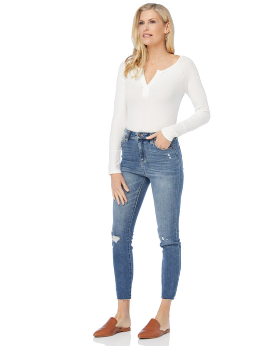 Eckelson Blue $|& Liverpool Abby High Rise Ankle Skinny - SOF Full Front