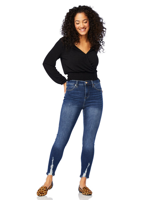 Kirwin Blue $|& Liverpool Abby High Rise Ankle Skinny - SOF Full Front