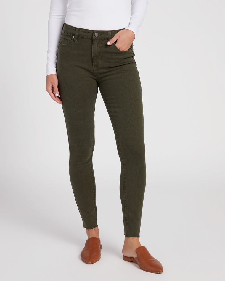 Grass Fed Green $|& Liverpool Abby High Rise Ankle Skinny - SOF Front