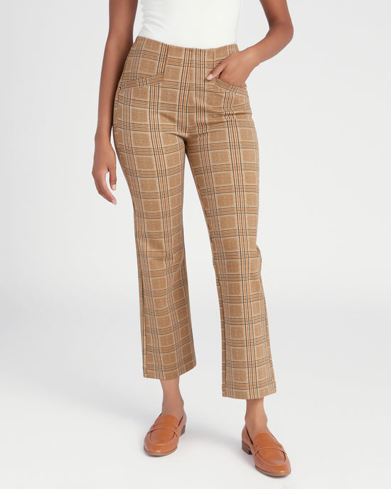 Dijon Gold Plaid $|& Liverpool Stella Ponte Kick Flare - SOF Front