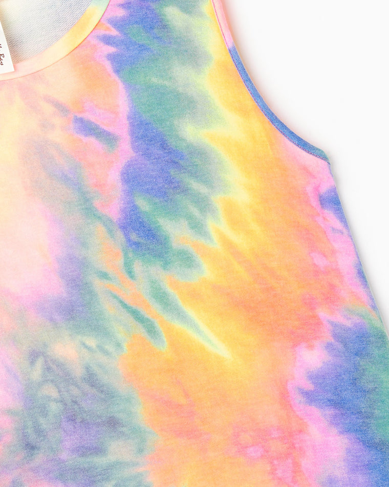 Neon Navy $|& Vanilla Bay Sleeveless Tie Dye Dress - Hanger Detail