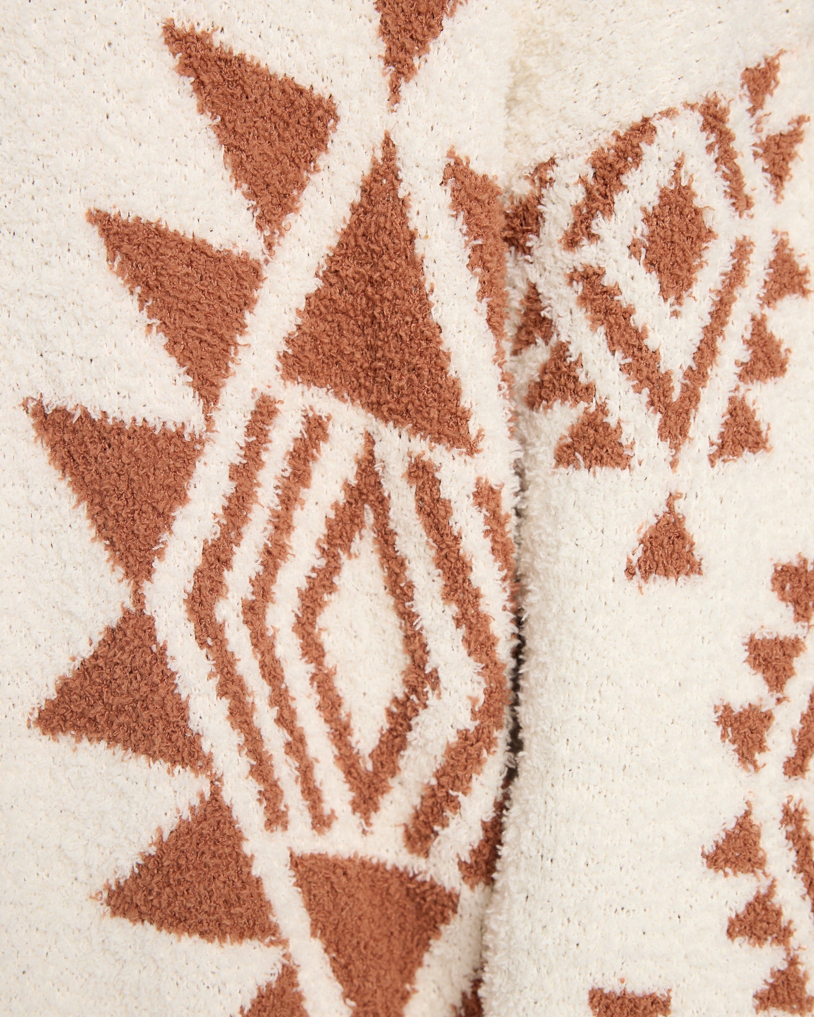 Ivory $|& Dreamers Tribal Pattern Open Cardigan - SOF Detail