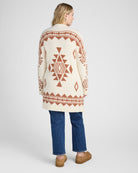 Ivory $|& Dreamers Tribal Pattern Open Cardigan - SOF Back