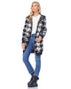 Houndstooth Hooded Cardigan