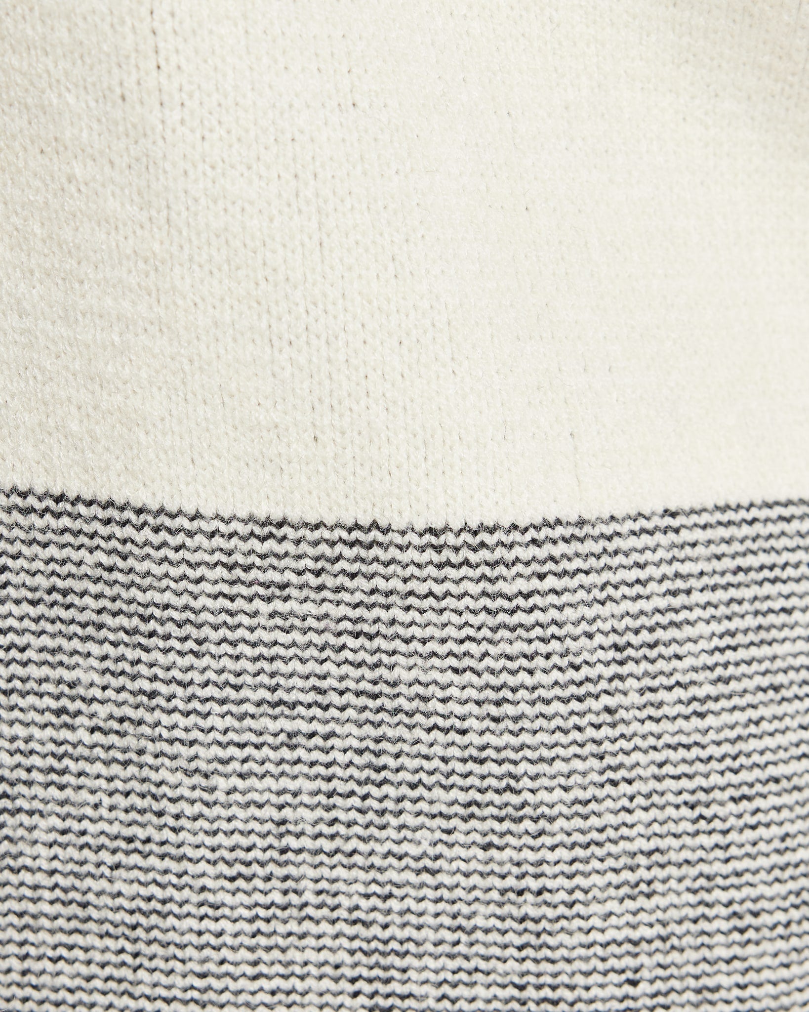 Ivory/Blk $|& Skies Are Blue Colorblock Drape Sweater Cardigan - SOF Detail