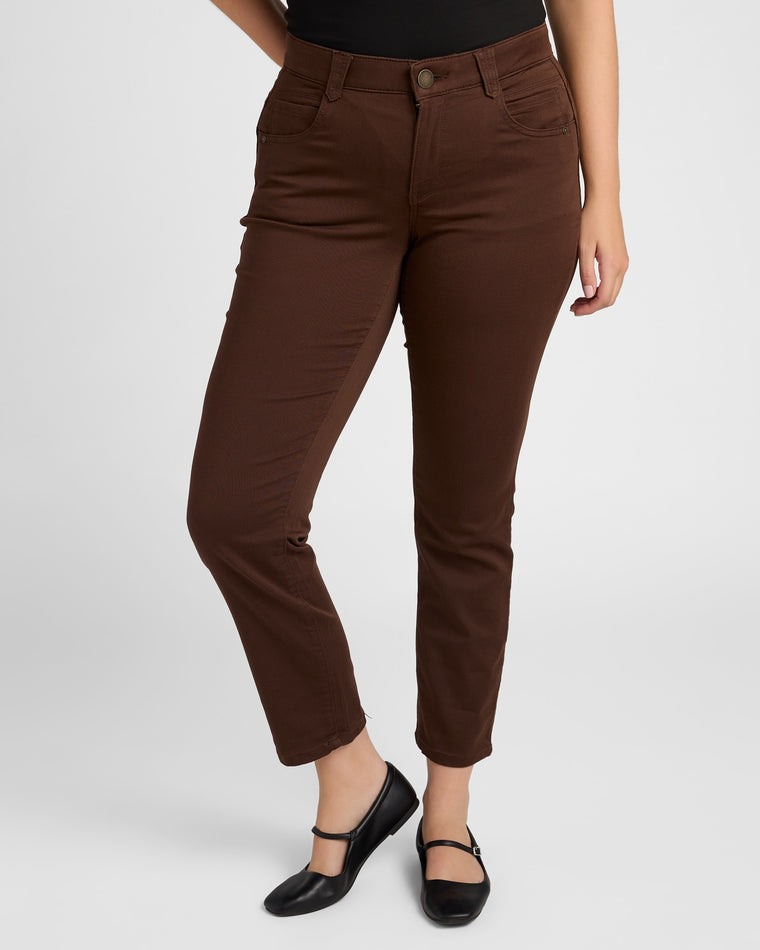 Cold Brew Brown $|& Democracy "Ab"Solution Straight Leg Pant - SOF Front