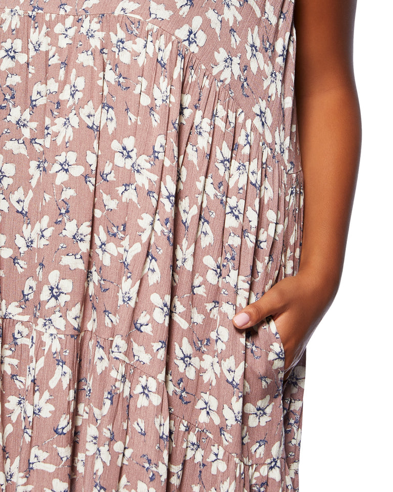 Floral Print Tiered Dress in Plus
