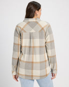 Grey/Brown Plaid $|& Thread & Supply Lewis Plaid Shirt - SOF Back