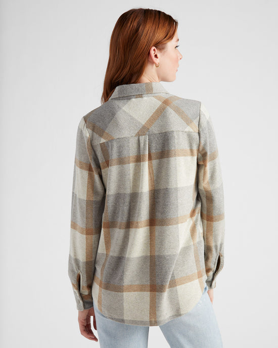 Grey Brown $|& Thread & Supply Lewis Plaid Shirt - SOF Back