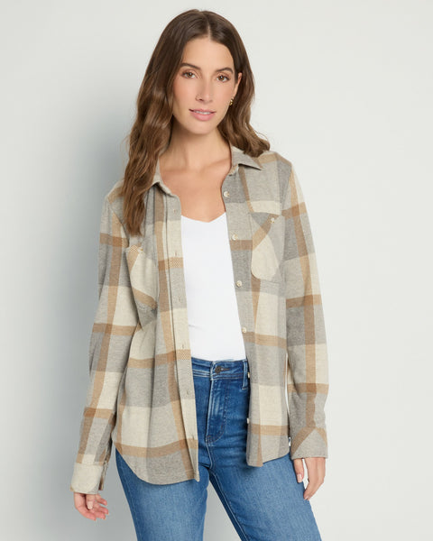 Lewis Plaid Shirt - Cozy Brushed Fleece Relaxed Top – Wantable