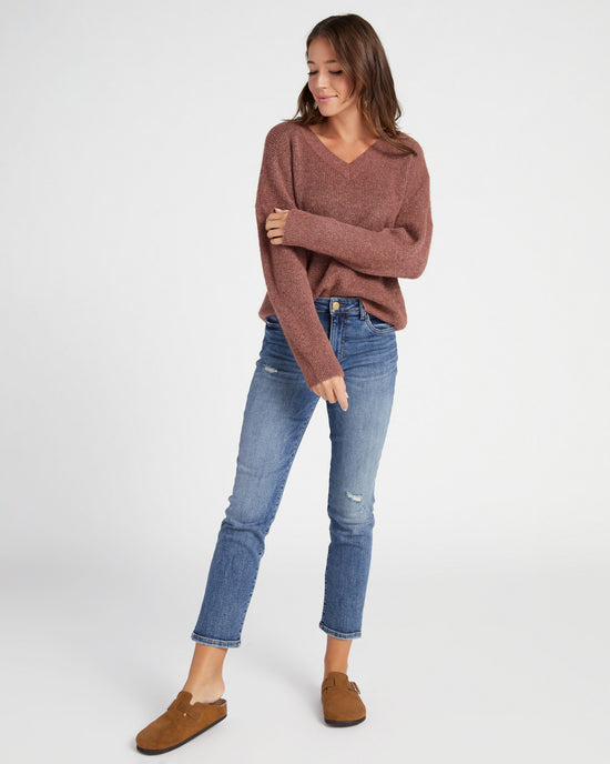 Red Rust $|& Thread & Supply Maria Sweater - SOF Full Front