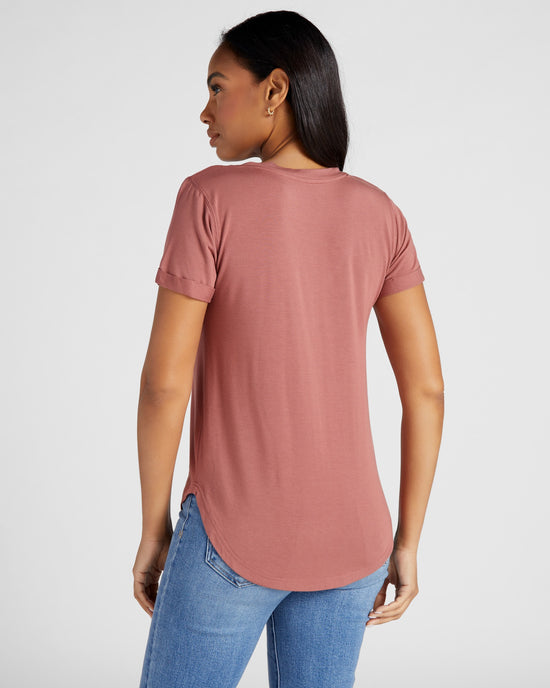 Mahogany $|& Thread & Supply Lanelle Tee - SOF Back