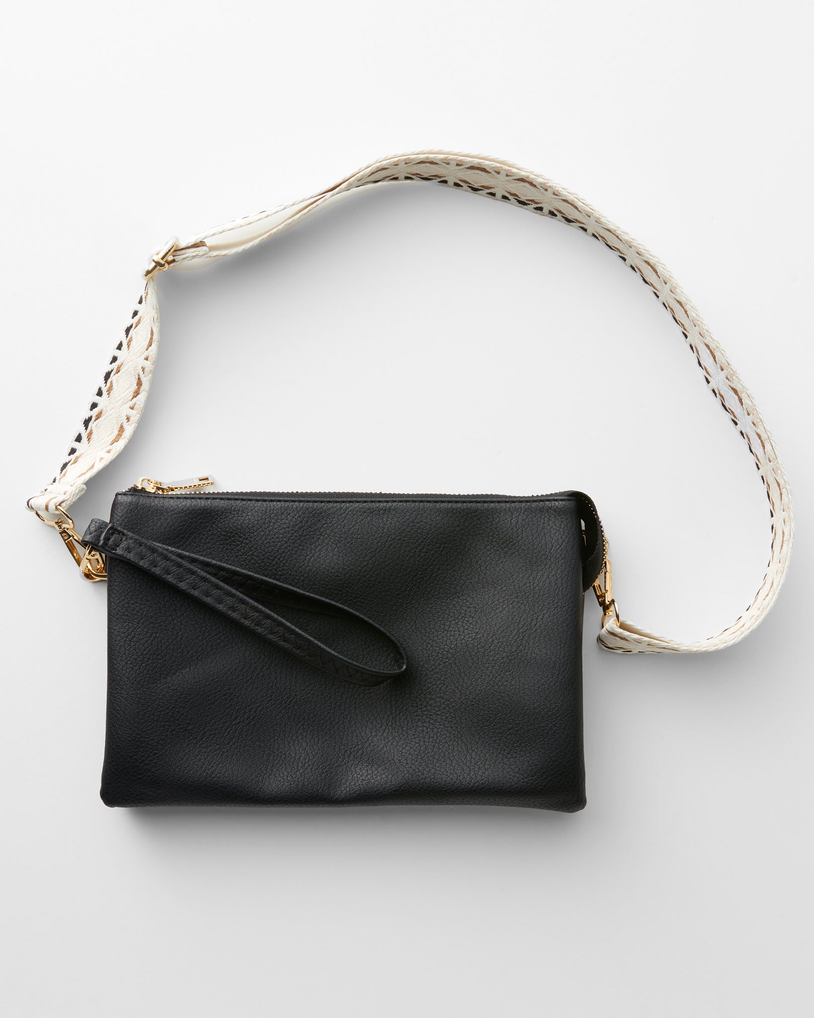 Black $|& Jen & Co. Izzy Crossbody - Hanger Detail
