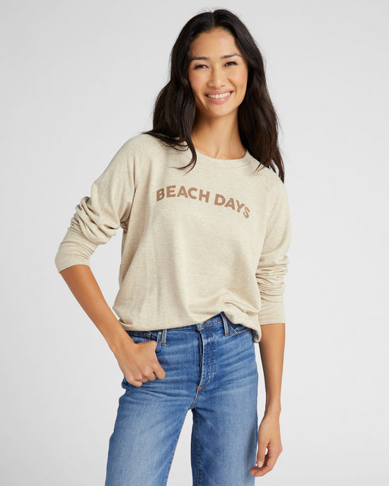 Marble $|& 78 & Sunny Beach Days Graphic Sweatshirt - SOF Front