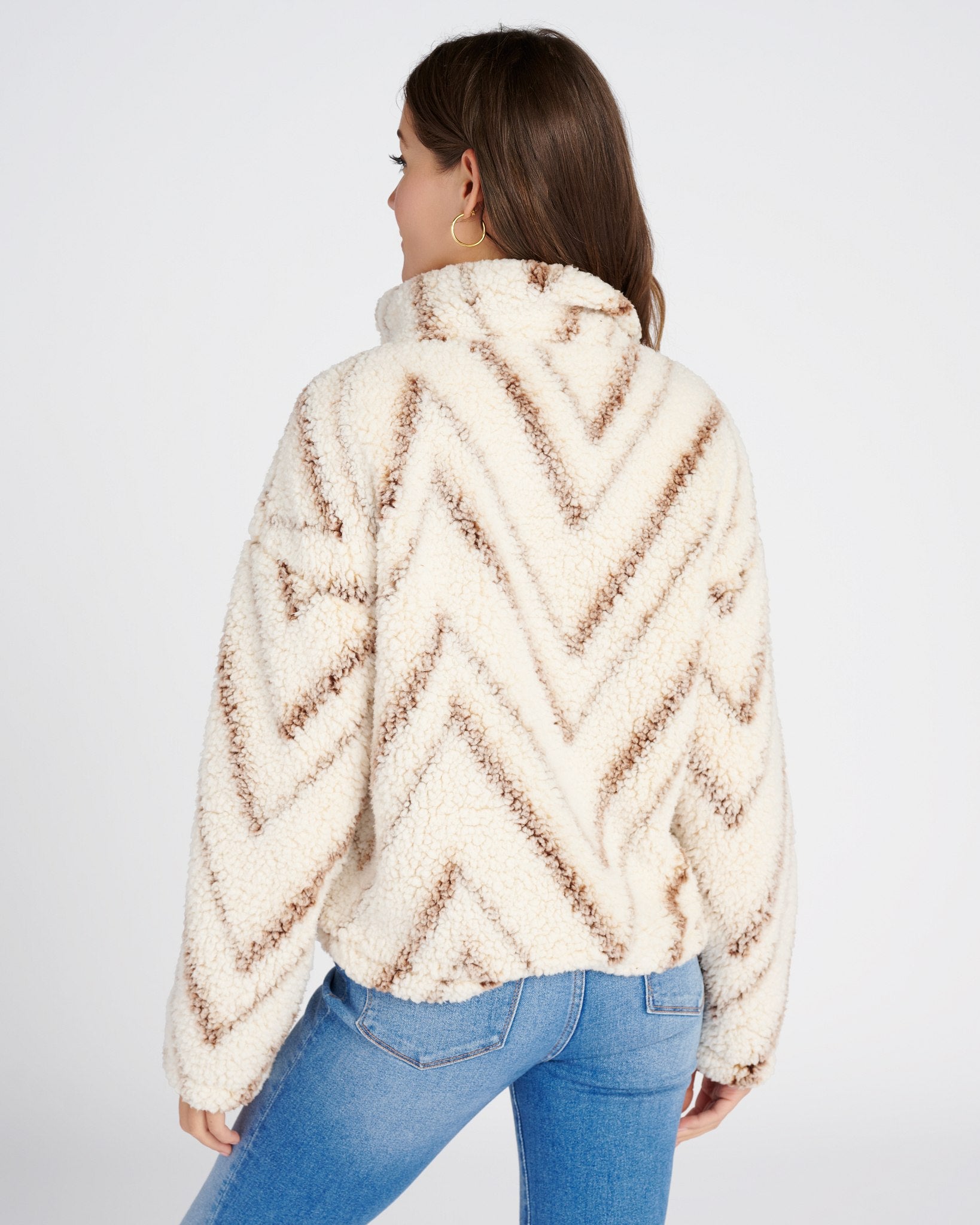 Ivory Neutral Chevron $|& Thread & Supply One Track Mind Jacket - SOF Back