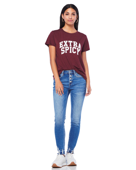 Burgundy $|& Sub_Urban Riot Extra Spicy Loose Tee - SOF Full Front