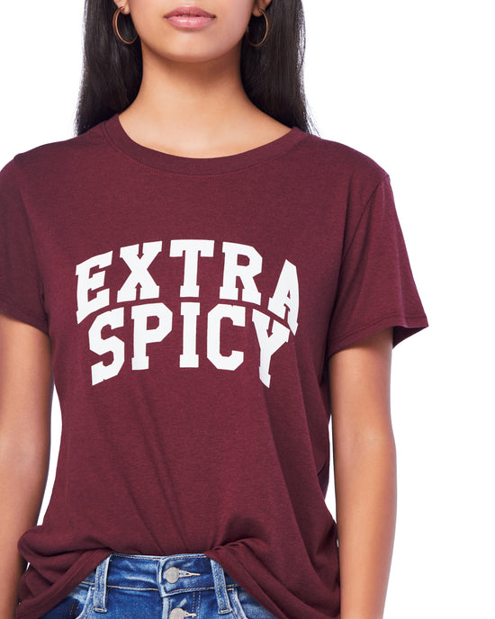 Burgundy $|& Sub_Urban Riot Extra Spicy Loose Tee - SOF Detail