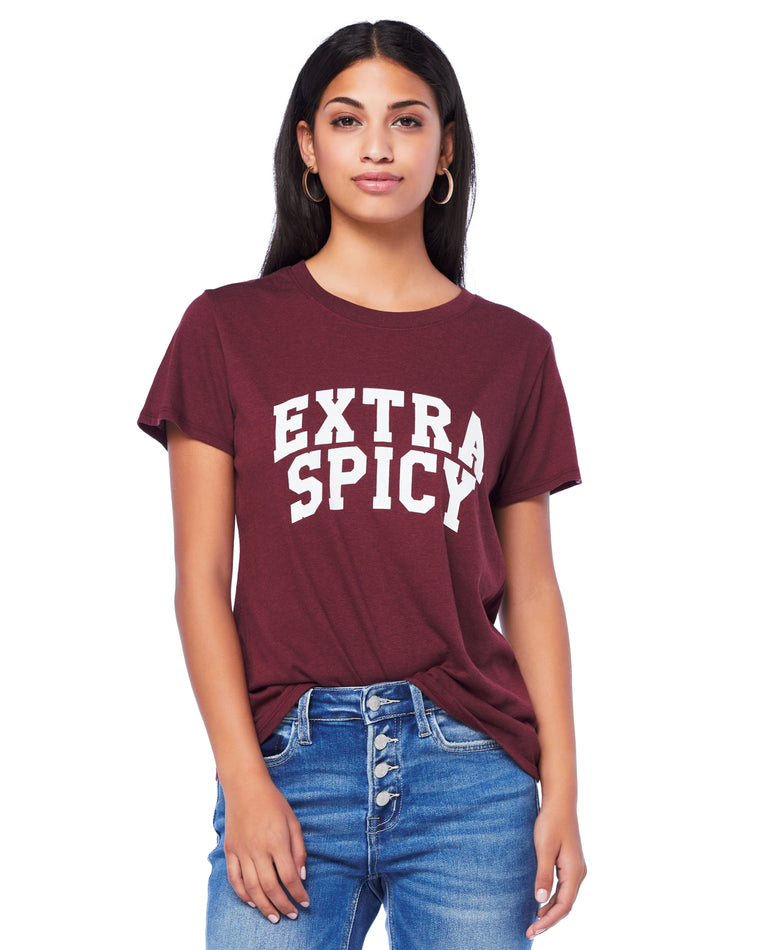 Burgundy $|& Sub_Urban Riot Extra Spicy Loose Tee - SOF Front